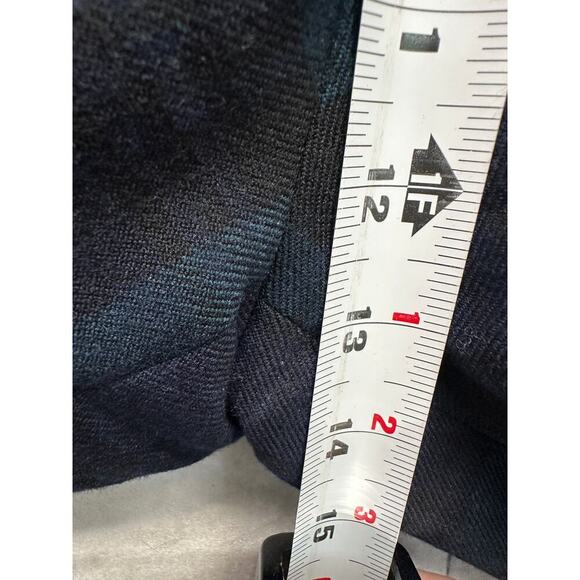 Vintage Giorgio Saint Angelo Pants Womens 6 Blue 100% Wool Pleats Trouser Tartan - Picture 6 of 9